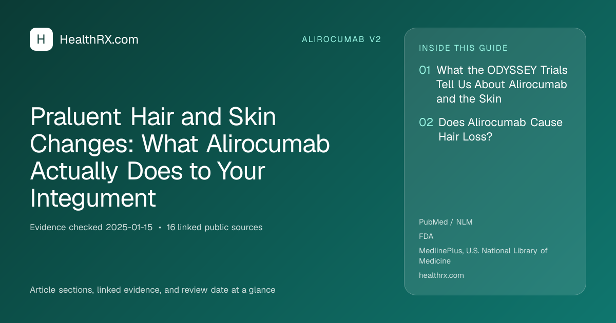 Evidence overview for Praluent Hair and Skin Changes: What Alirocumab Actually Does to Your Integument