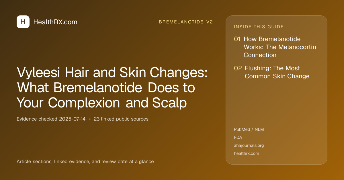 Evidence overview for bremelanotide v2: Vyleesi Hair and Skin Changes: What Bremelanotide Does to Your Complexion and Scalp