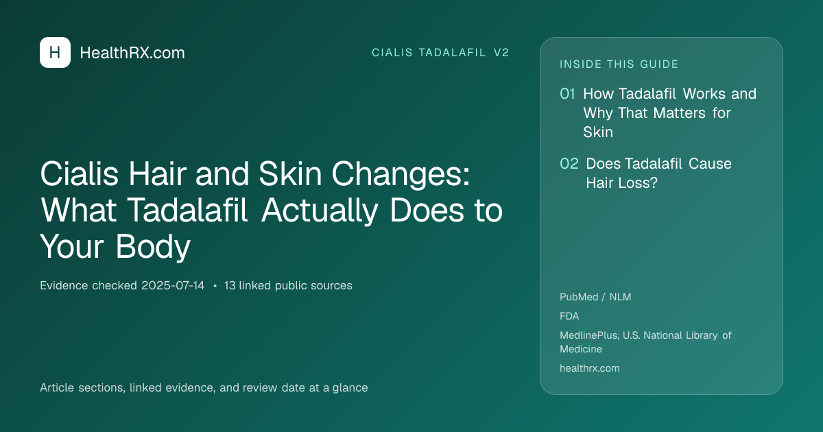 Evidence overview for cialis tadalafil v2: Cialis Hair and Skin Changes: What Tadalafil Actually Does to Your Body