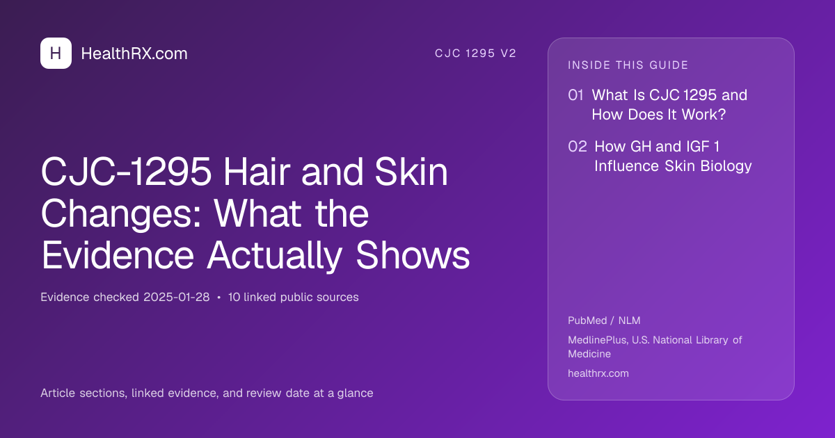 Evidence overview for CJC-1295 Hair and Skin Changes: What the Evidence Actually Shows
