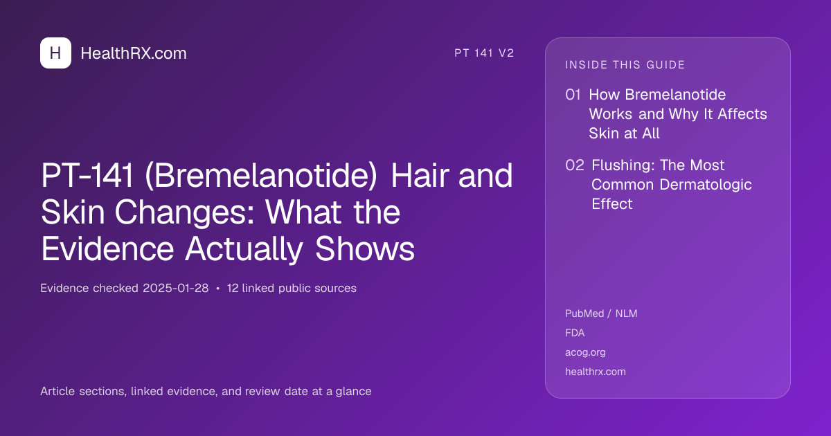 Evidence overview for pt 141 v2: PT-141 (Bremelanotide) Hair and Skin Changes: What the Evidence Actually Shows