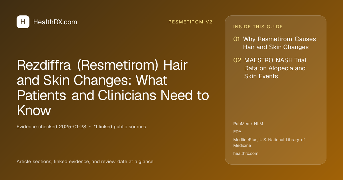 Evidence overview for resmetirom v2: Rezdiffra (Resmetirom) Hair and Skin Changes: What Patients and Clinicians Need to Know