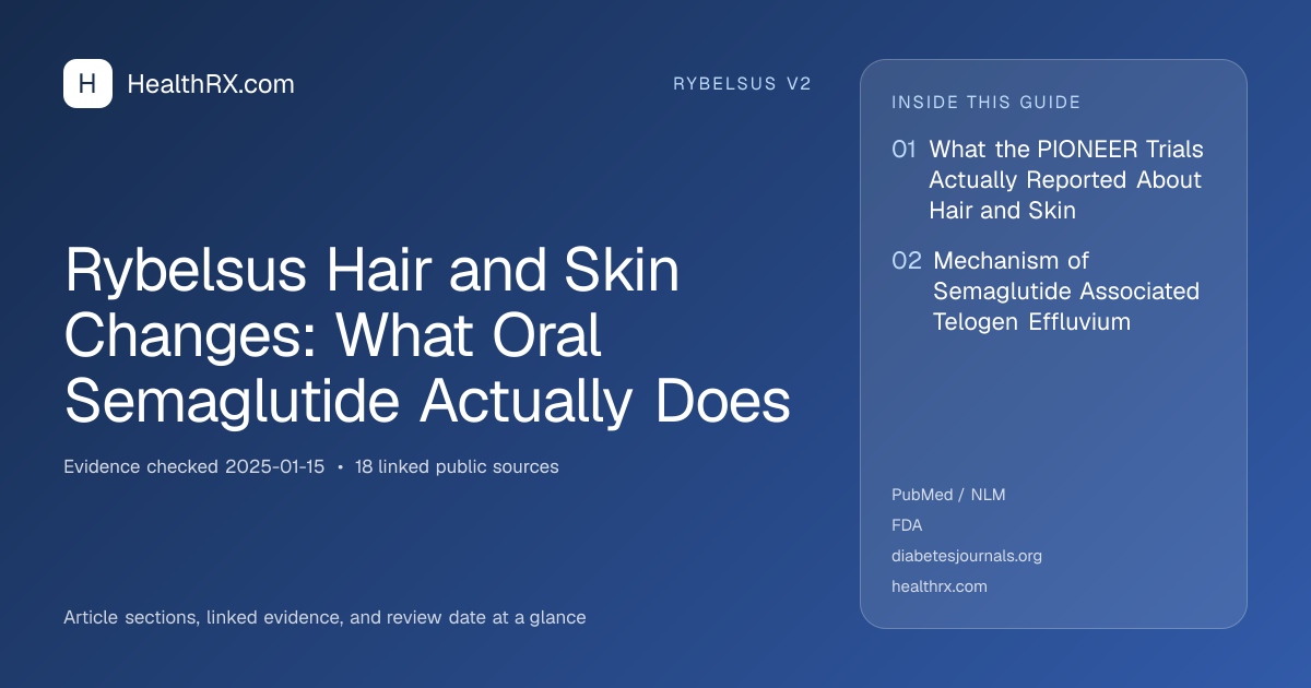 Evidence overview for Rybelsus Hair and Skin Changes: What Oral Semaglutide Actually Does