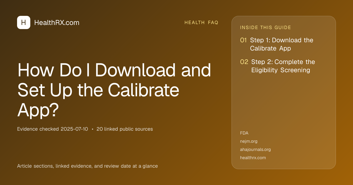 Evidence overview for How Do I Download and Set Up the Calibrate App?