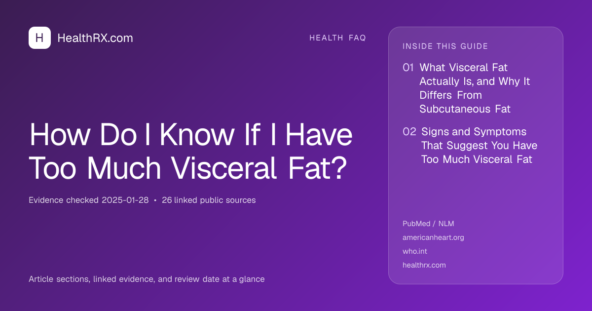 Evidence overview for health faq: How Do I Know If I Have Too Much Visceral Fat?