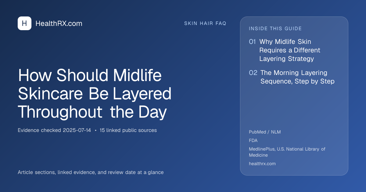 Evidence overview for How Should Midlife Skincare Be Layered Throughout the Day