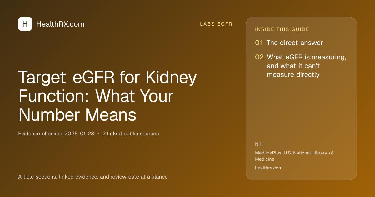 Evidence overview for Target eGFR for Kidney Function: What Your Number Means