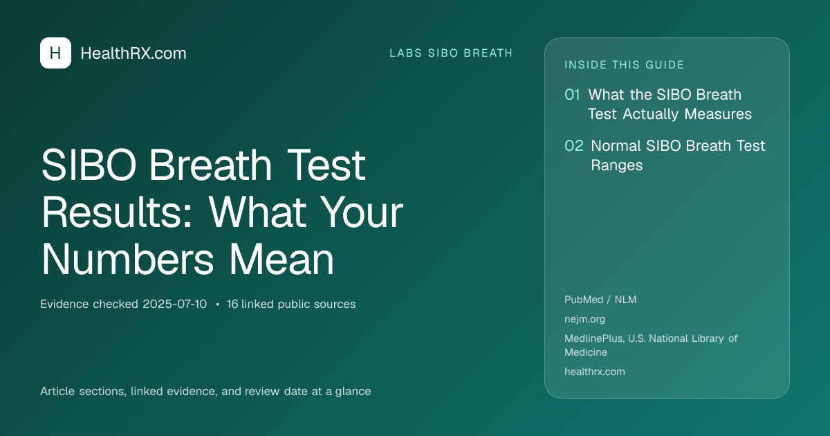 Evidence overview for SIBO Breath Test Results: What Your Numbers Mean