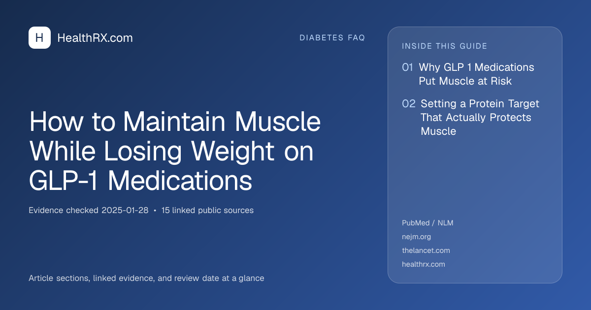 Evidence overview for How to Maintain Muscle While Losing Weight on GLP-1 Medications