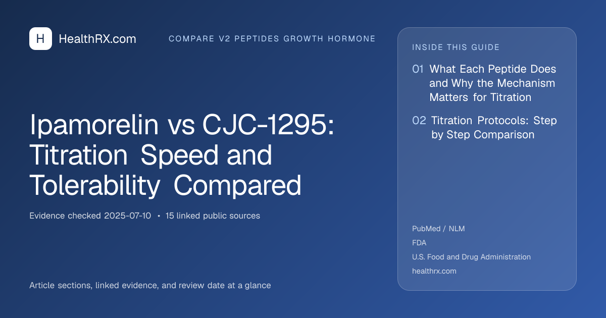Evidence overview for Ipamorelin vs CJC-1295: Titration Speed and Tolerability Compared
