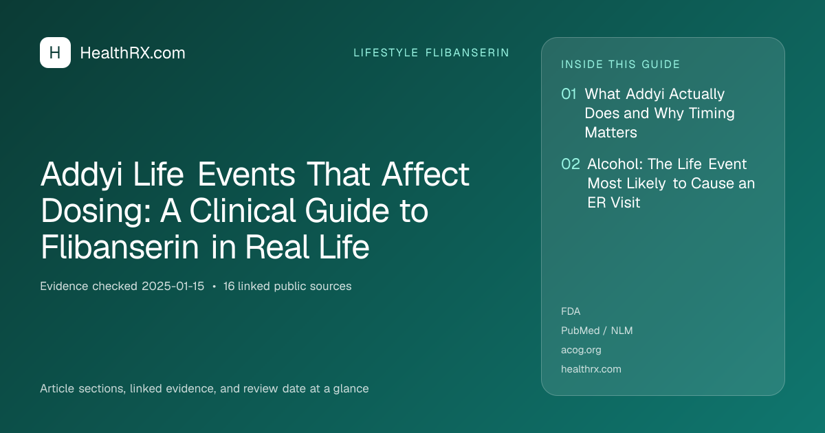 Evidence overview for lifestyle flibanserin: Addyi Life Events That Affect Dosing: A Clinical Guide to Flibanserin in Real Life