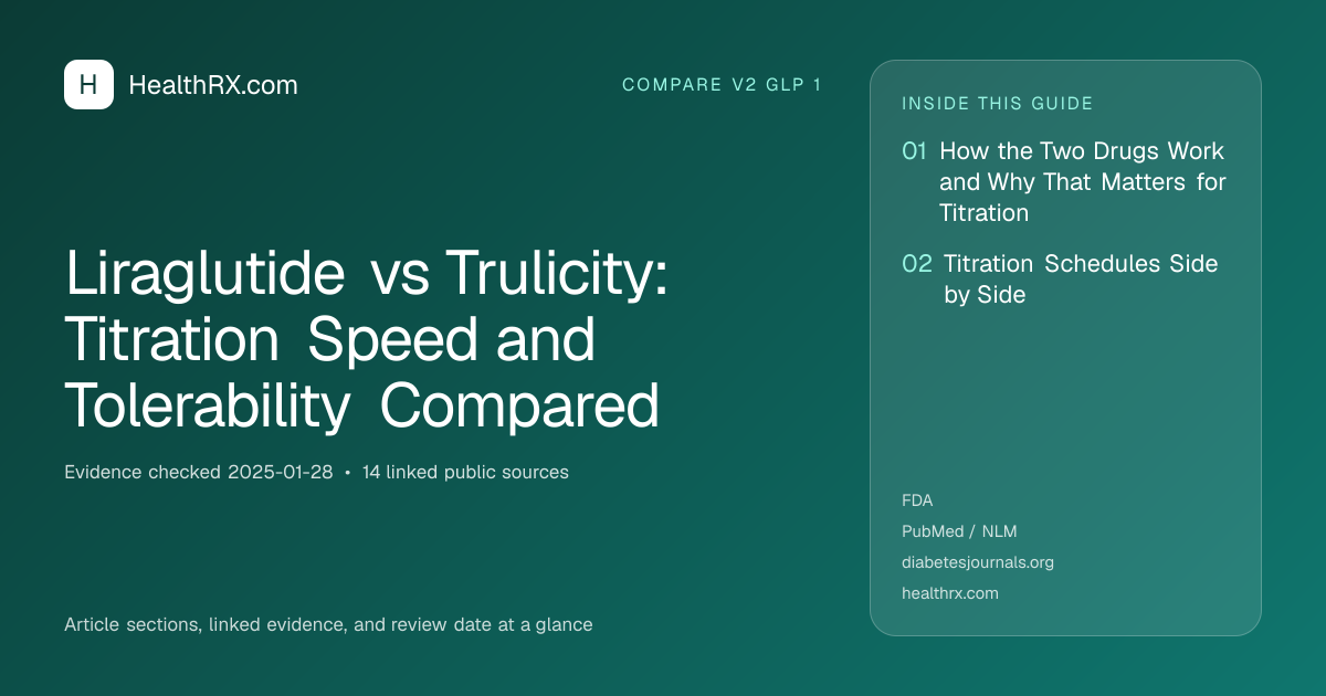 Evidence overview for Liraglutide vs Trulicity: Titration Speed and Tolerability Compared