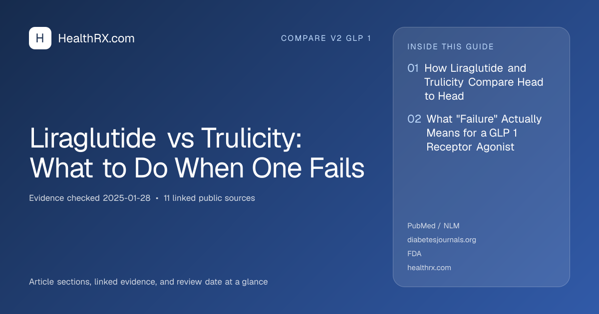 Evidence overview for Liraglutide vs Trulicity: What to Do When One Fails