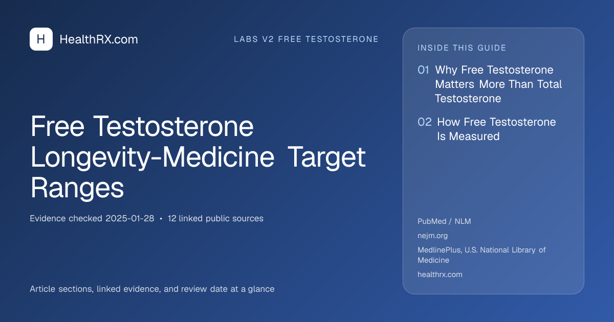 Evidence overview for Free Testosterone Longevity-Medicine Target Ranges