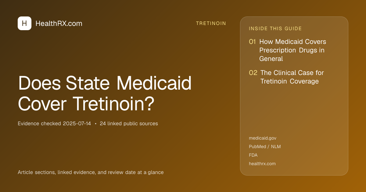Evidence overview for Does State Medicaid Cover Tretinoin?