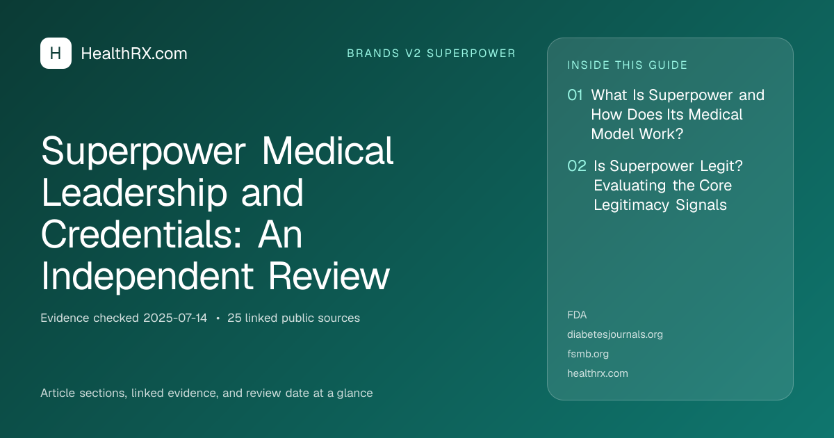 Evidence overview for Superpower Medical Leadership and Credentials: An Independent Review