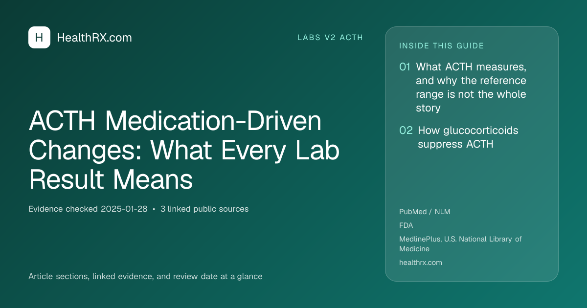 Evidence overview for ACTH Medication-Driven Changes: What Every Lab Result Means