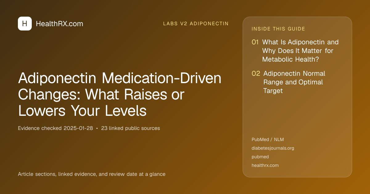 Evidence overview for Adiponectin Medication-Driven Changes: What Raises or Lowers Your Levels
