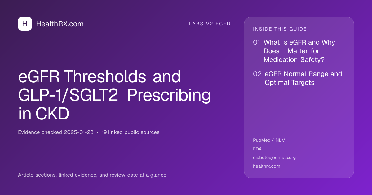 Evidence overview for eGFR Thresholds and GLP-1/SGLT2 Prescribing in CKD