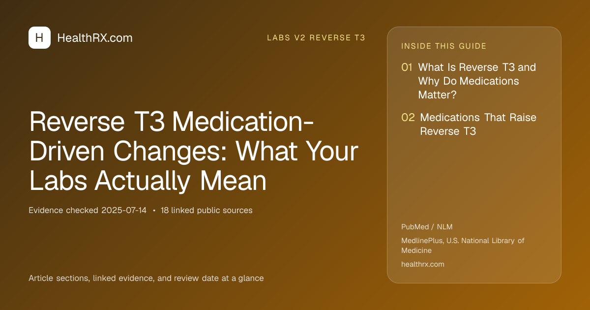 Evidence overview for Reverse T3 Medication-Driven Changes: What Your Labs Actually Mean
