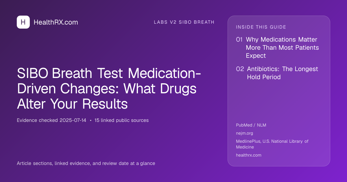 Evidence overview for SIBO Breath Test Medication-Driven Changes: What Drugs Alter Your Results