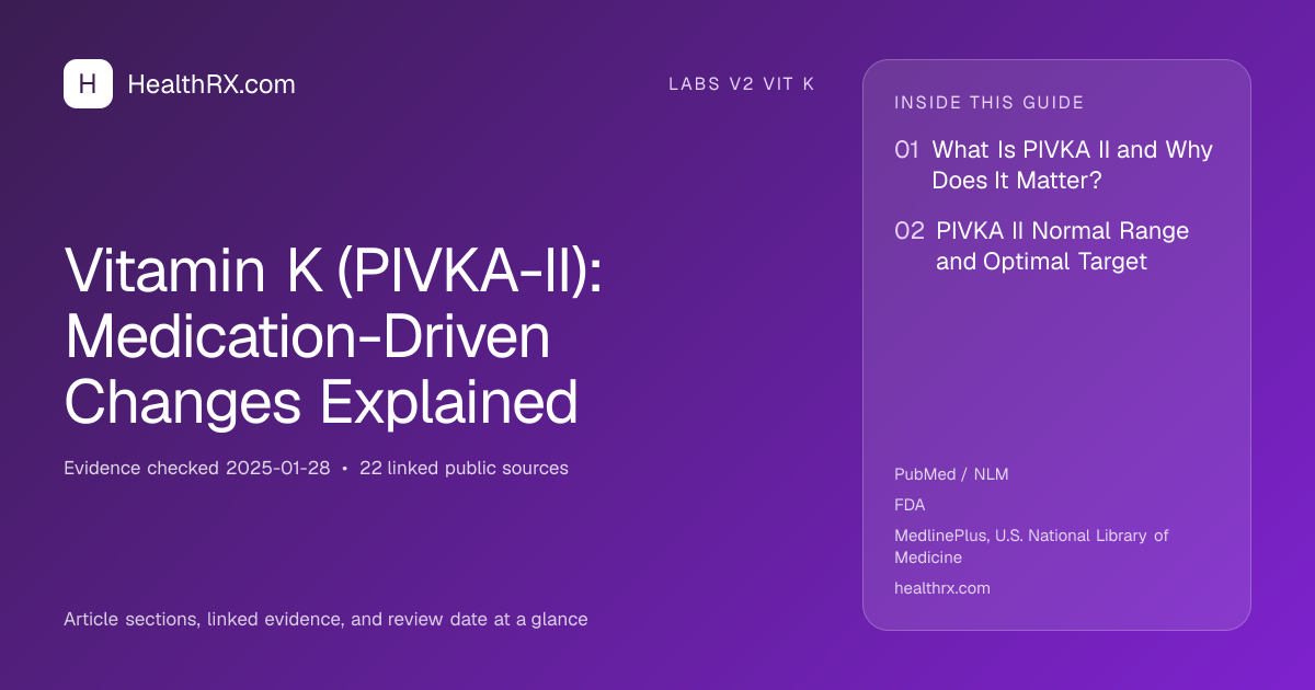 Evidence overview for Vitamin K (PIVKA-II): Medication-Driven Changes Explained