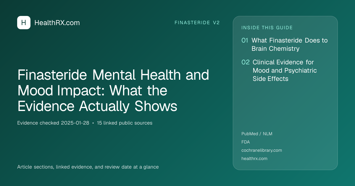 Evidence overview for finasteride v2: Finasteride Mental Health and Mood Impact: What the Evidence Actually Shows
