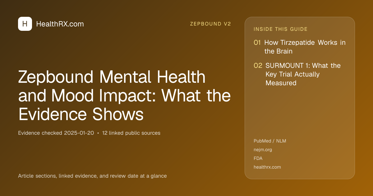 Evidence overview for Zepbound Mental Health and Mood Impact: What the Evidence Shows