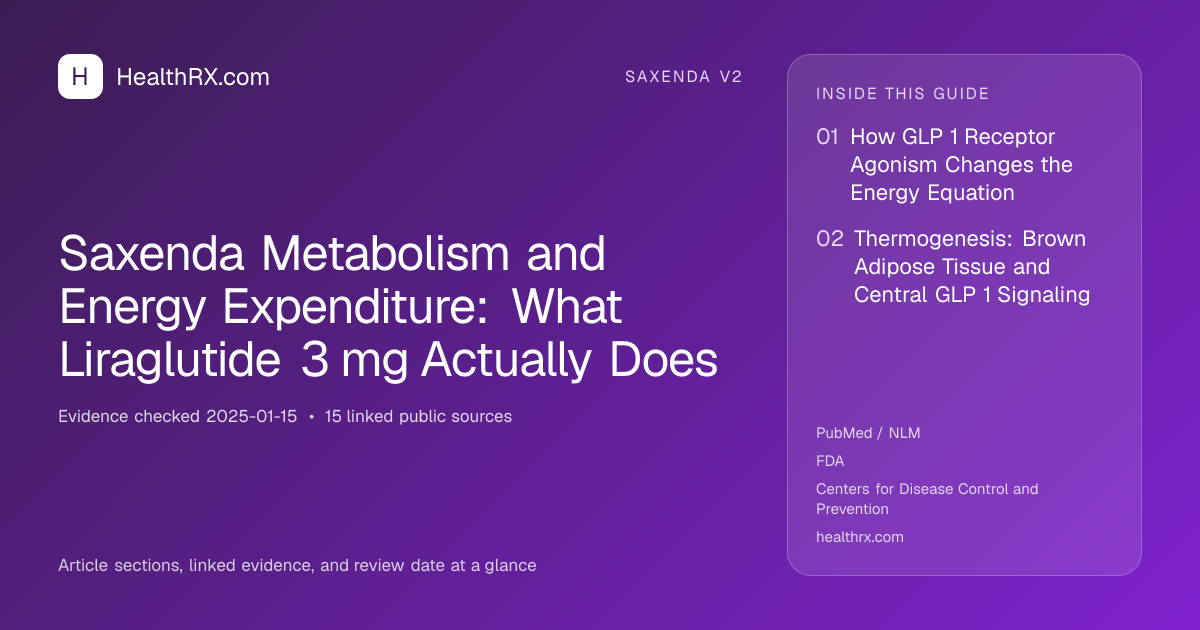 Evidence overview for Saxenda Metabolism and Energy Expenditure: What Liraglutide 3 mg Actually Does