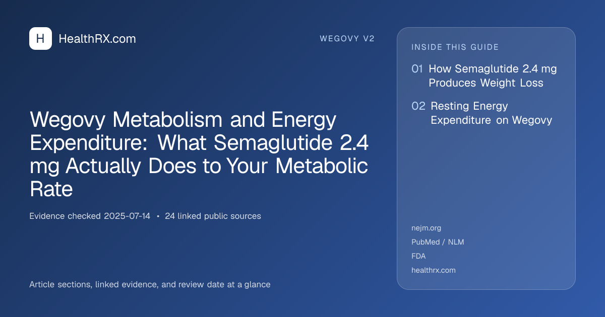 Evidence overview for Wegovy Metabolism and Energy Expenditure: What Semaglutide 2.4 mg Actually Does to Your Metabolic Rate