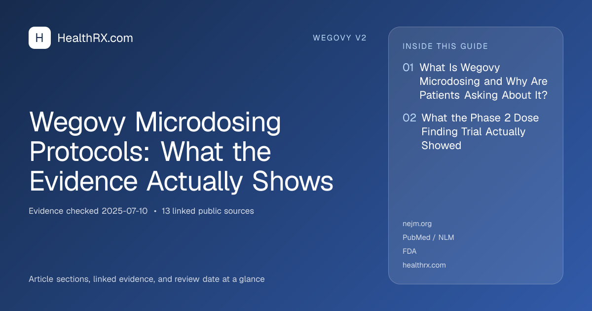 Evidence overview for Wegovy Microdosing Protocols: What the Evidence Actually Shows