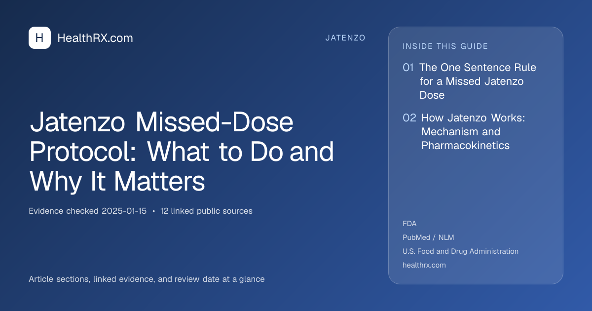 Evidence overview for Jatenzo Missed-Dose Protocol: What to Do and Why It Matters
