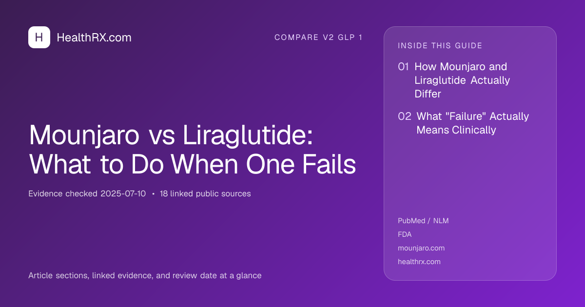 Evidence overview for Mounjaro vs Liraglutide: What to Do When One Fails