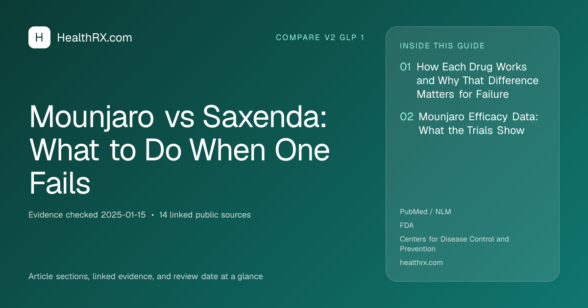 Evidence overview for Mounjaro vs Saxenda: What to Do When One Fails