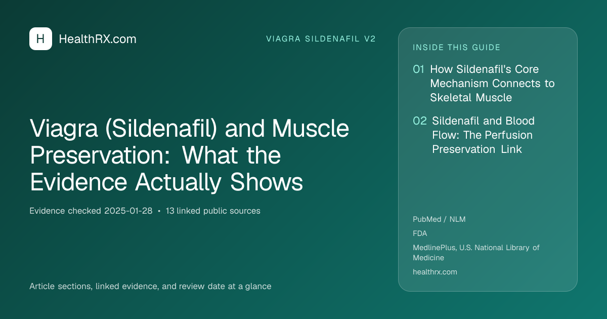 Evidence overview for viagra sildenafil v2: Viagra (Sildenafil) and Muscle Preservation: What the Evidence Actually Shows