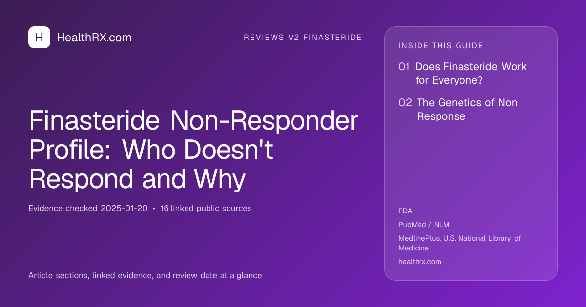 Evidence overview for reviews v2 finasteride: Finasteride Non-Responder Profile: Who Doesn't Respond and Why