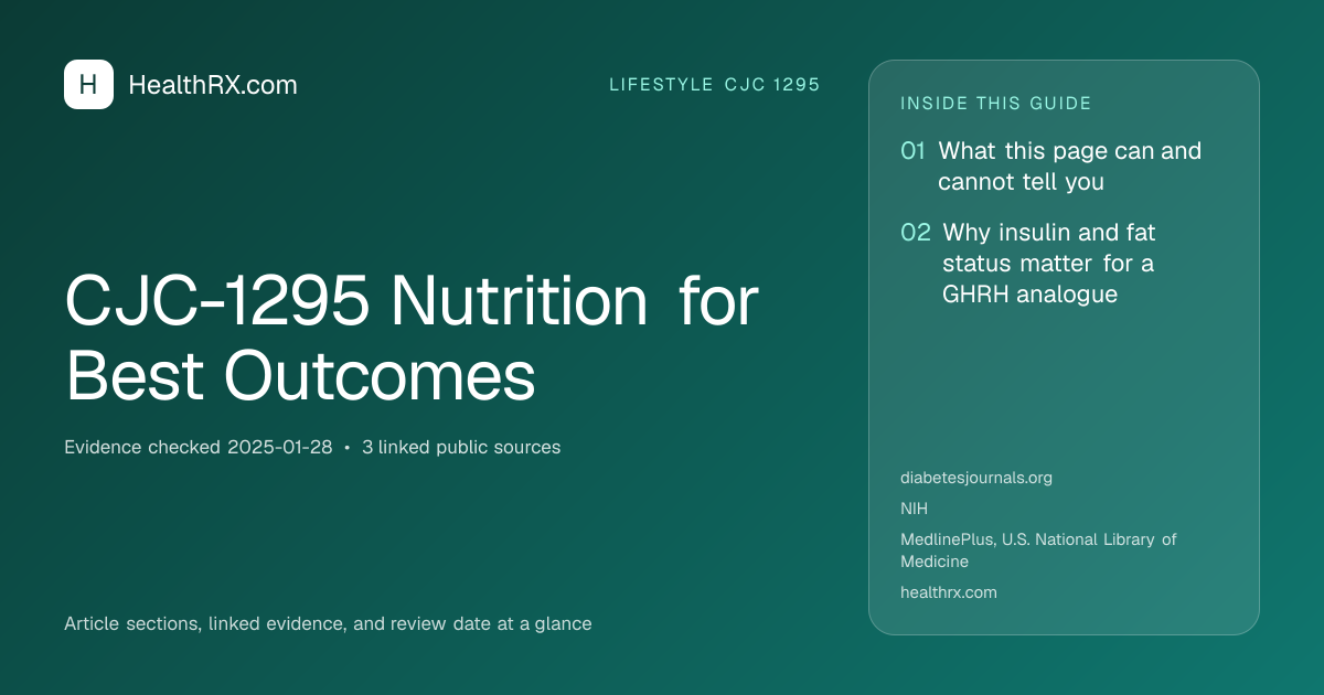 Evidence overview for CJC-1295 Nutrition for Best Outcomes