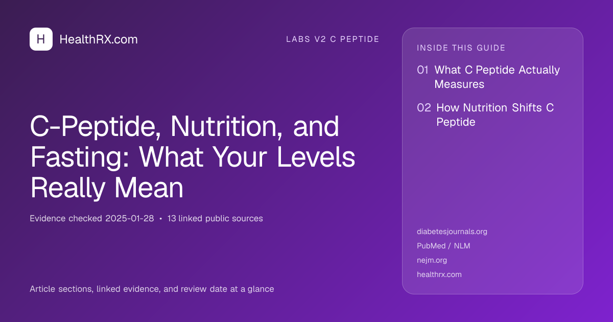 Evidence overview for C-Peptide, Nutrition, and Fasting: What Your Levels Really Mean