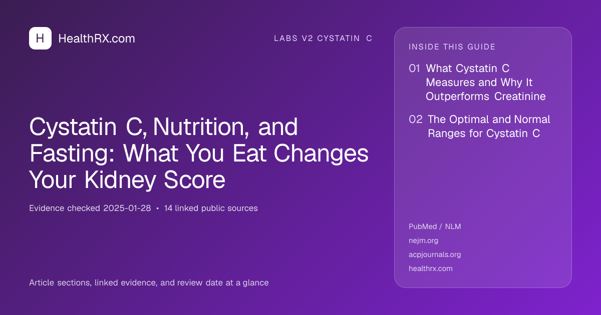 Evidence overview for Cystatin C, Nutrition, and Fasting: What You Eat Changes Your Kidney Score