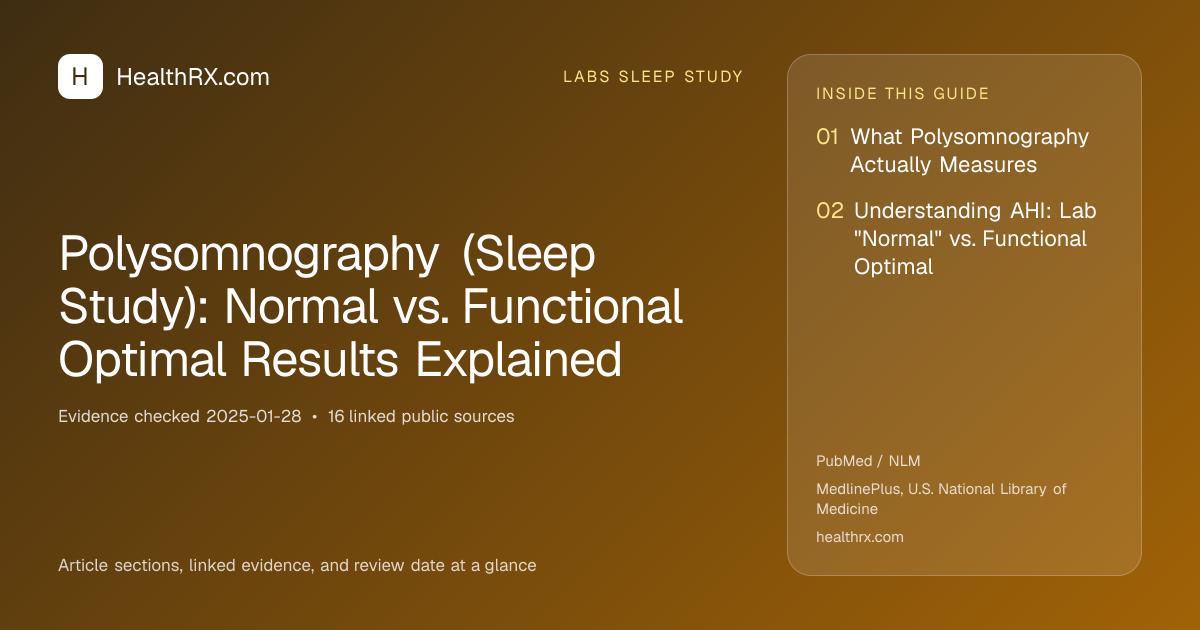 Evidence overview for Polysomnography (Sleep Study): Normal vs. Functional Optimal Results Explained