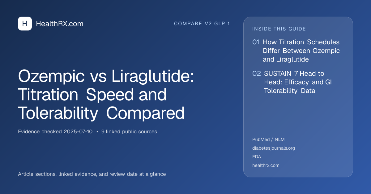 Evidence overview for Ozempic vs Liraglutide: Titration Speed and Tolerability Compared