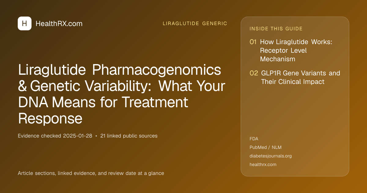 Evidence overview for Liraglutide Pharmacogenomics & Genetic Variability: What Your DNA Means for Treatment Response