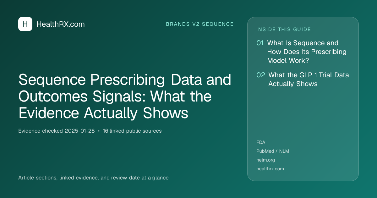 Evidence overview for Sequence Prescribing Data and Outcomes Signals: What the Evidence Actually Shows