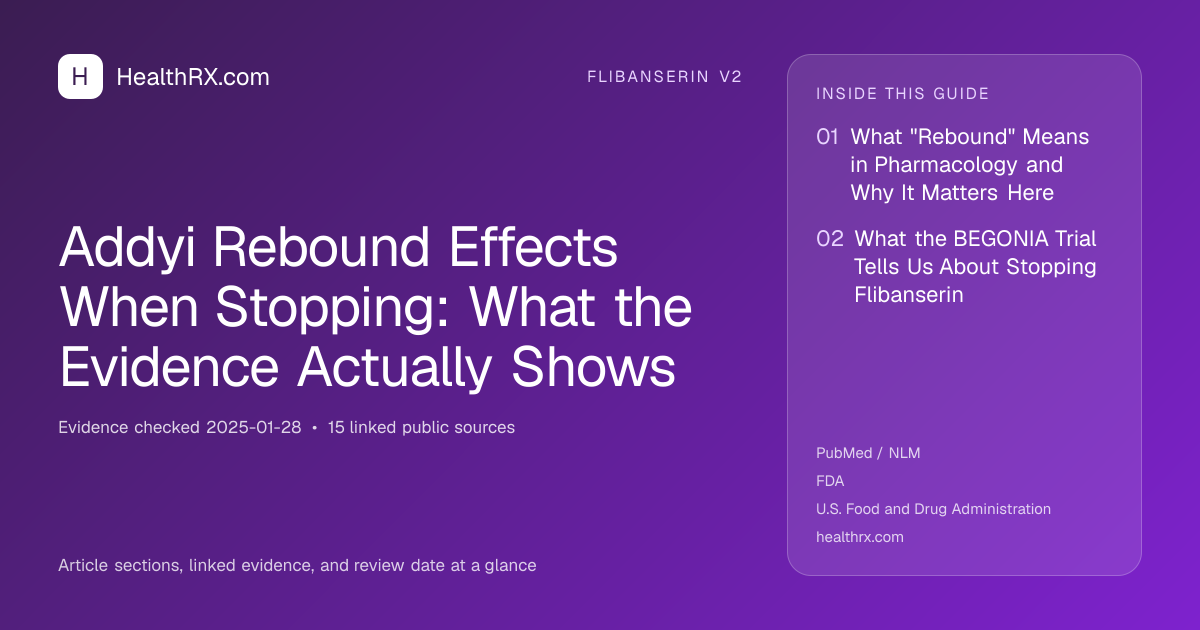 Evidence overview for flibanserin v2: Addyi Rebound Effects When Stopping: What the Evidence Actually Shows