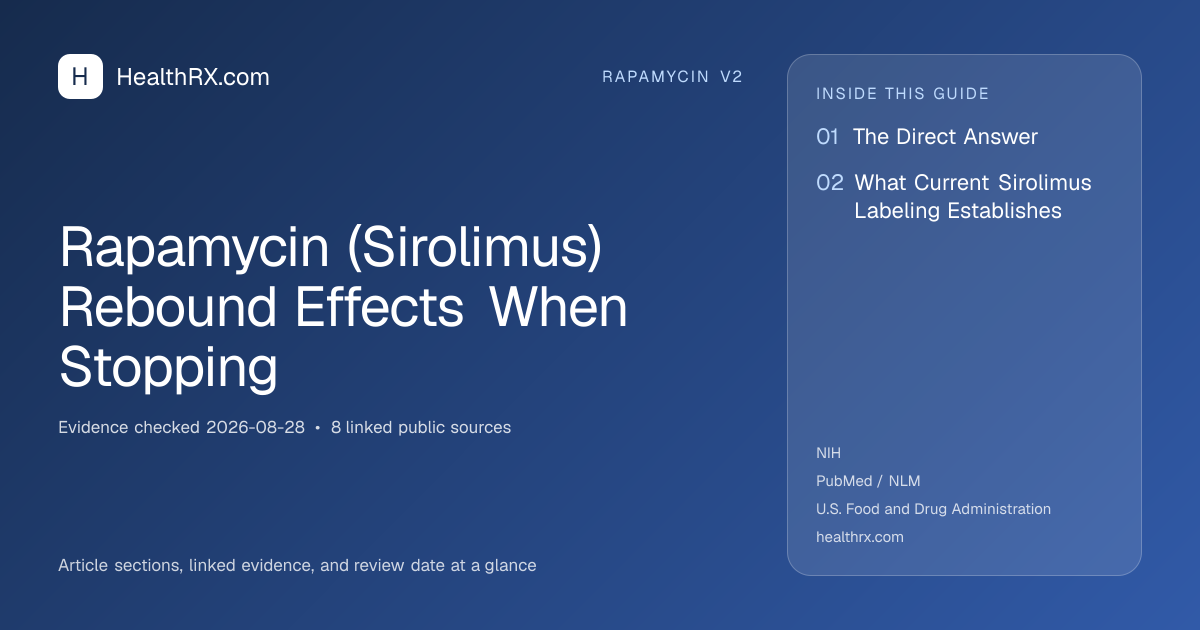 Evidence overview for Rapamycin (Sirolimus) Rebound Effects When Stopping