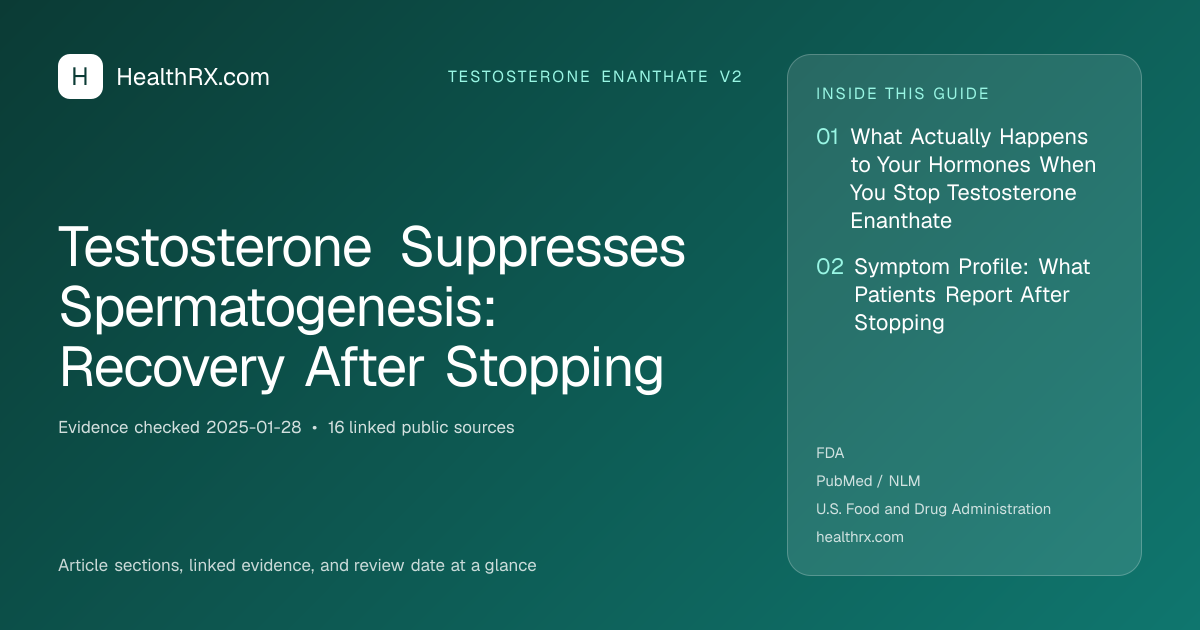 Evidence overview for Testosterone Suppresses Spermatogenesis: Recovery After Stopping