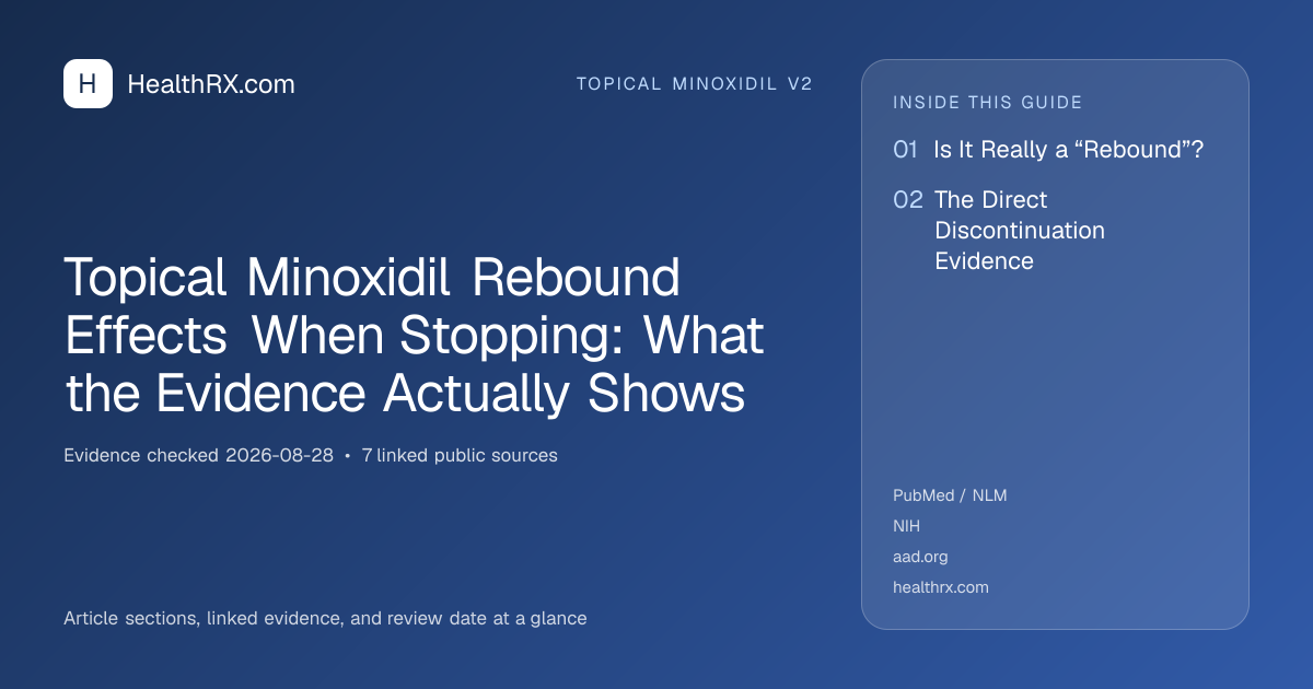 Evidence overview for topical minoxidil v2: Topical Minoxidil Rebound Effects When Stopping: What the Evidence Actually Shows