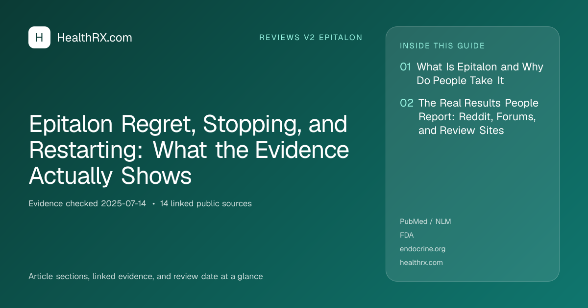 Evidence overview for Epitalon Regret, Stopping, and Restarting: What the Evidence Actually Shows