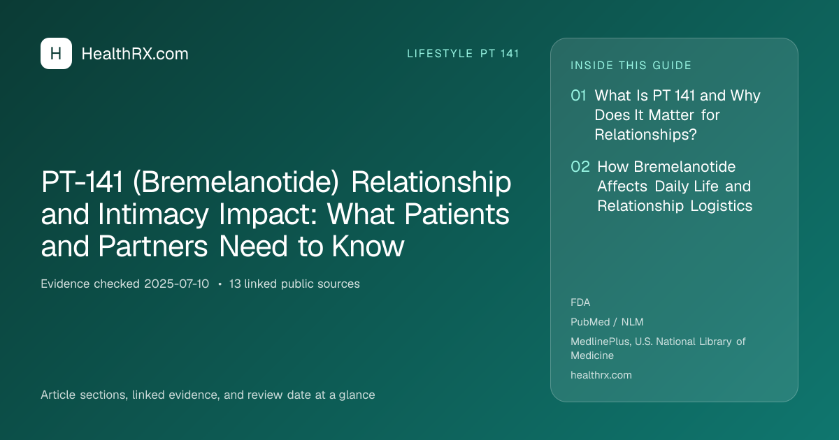 Evidence overview for PT-141 (Bremelanotide) Relationship and Intimacy Impact: What Patients and Partners Need to Know