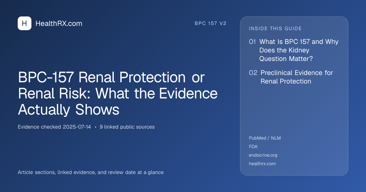Evidence overview for BPC-157 Renal Protection or Renal Risk: What the Evidence Actually Shows